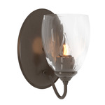 Simple Lines Water Glass Wall Sconce - Bronze / Water Glass