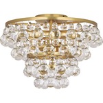 Bling Ceiling Light Fixture - Antique Brass / Crystal