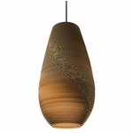 Drop Scraplights Pendant - Black / Natural