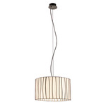 Curvas Pendant - Stainless Steel / White