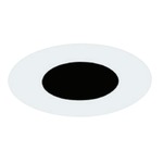 3 Inch Round Flangeless Flat Trim  - White / No Lens