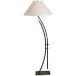 Metamorphic Contemporary Floor Lamp - Natural Iron / Natural Anna