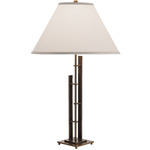 Metra Double Table Lamp - Natural Iron / Natural Anna