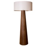 Conical Tapered Floor Lamp - Walnut / White