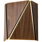 Calx Wall Sconce - Brushed Brass / Walnut