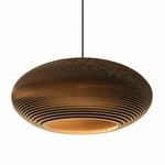 Disc Scraplights Pendant - Black / Natural