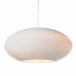 Disc Scraplights Pendant - White / White