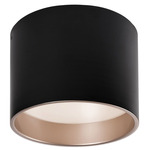 Mousinni Ceiling Flush Light - Black / Champagne Gold