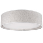 Dalton Ceiling Light Fixture - Beige Textured Fabric / White
