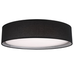 Dalton Ceiling Light Fixture - Black Textured Fabric / White