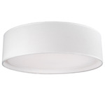 Dalton Ceiling Light Fixture - White Textured Fabric / White