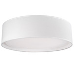 Dalton Ceiling Light - White / White Textured Fabric