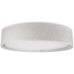 Dalton Ceiling Light - White / Beige Textured Fabric