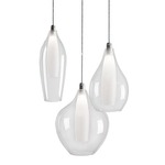 Victoria Multi Light Pendant - Chrome / Clear