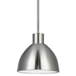 Chroma Pendant - Brushed Nickel / White