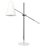 Tivat Table Lamp - Chrome / White