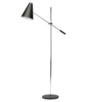 Tivat Floor Lamp - Chrome / Black