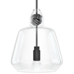 Knot Large Pendant - Gray / Clear