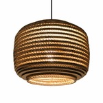 Ausi Scraplights Pendant - Black / Natural