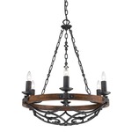 Madera Chandelier - Black Iron