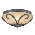 Madera Ceiling Light Fixture - Black Iron / Toscano