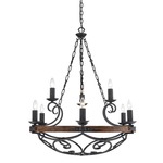 Madera Chandelier - Black Iron