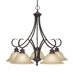 Lancaster Chandelier - Rubbed Bronze / Antique Marbled