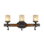 Madera Bathroom Vanity Light - Black Iron / Toscano