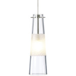 Bonn Monopoint Pendant - Satin Nickel / Clear