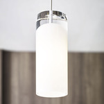 Horizon Monopoint Pendant - Satin Nickel / Opal