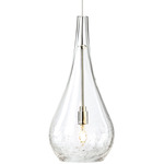 Seguro Monopoint Pendant - Satin Nickel / Clear