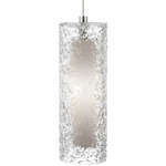 Rock Candy Mini Freejack Pendant - Satin Nickel / Clear