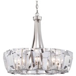 Castle Aurora Pendant - Polished Nickel / Crystal