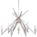 Fusano Chandelier - Polished Nickel / Eidolon Krystal