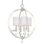 Chadbourne Pendant - Polished Nickel / White Linen