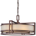 Underscore Drum Pendant - Cimmaron Bronze / Brushed Caramel