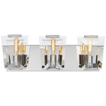 Castle Aurora Bathroom Vanity Light - Polished Nickel / Crystal