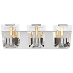 Castle Aurora Bathroom Vanity Light - Polished Nickel / Crystal