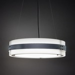 Invicta 16354/16355 Damp Pendant - Opal / Dark Iron / Opal