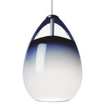 Alina Monopoint Pendant - Satin Nickel / Steel Blue