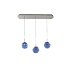 Meteor Linear Pendant - Chrome / Sapphire
