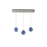 Meteor Linear Pendant - Chrome / Sapphire