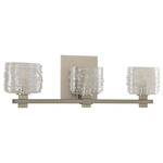 Clearwater Bathroom Vanity Light - Satin Nickel / Clear