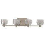 Clearwater Bathroom Vanity Light - Satin Nickel / Clear