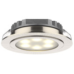 Duo-Puck Recessed Puck Light 12V - Satin Nickel / Frosted