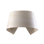 Hi-Collar Wall Light - Brushed Steel / Ivory White Wood