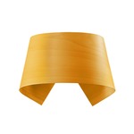 Hi-Collar Wall Light - Brushed Steel / Yellow Wood