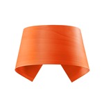 Hi-Collar Wall Light - Brushed Steel / Orange Wood