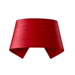 Hi-Collar Wall Light - Brushed Steel / Red Wood