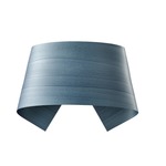 Hi-Collar Wall Light - Brushed Steel / Blue Wood